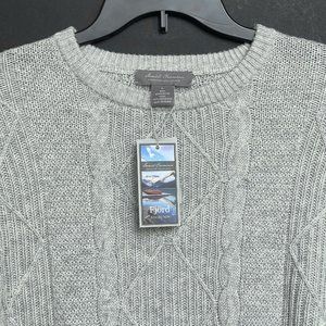 Daniel Cremieux Cashmere Wool Blend Crew Neck Sweater Mens XL Grey $175 NWT